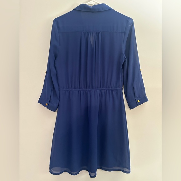 Navy Long Sleeve Dress - Picture 5 of 8